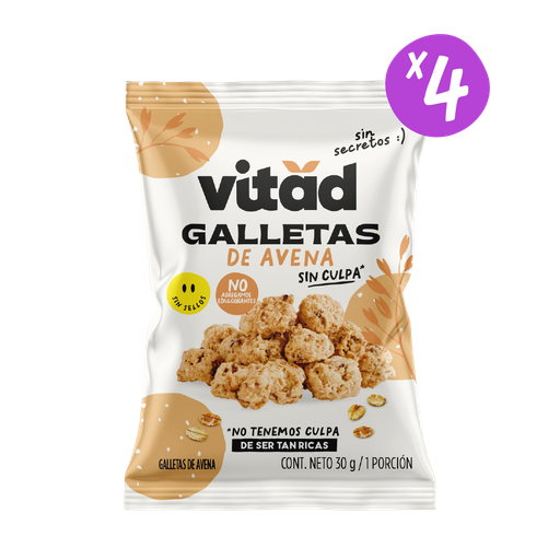 [V015] Galletas de Avena 30g x 4uds